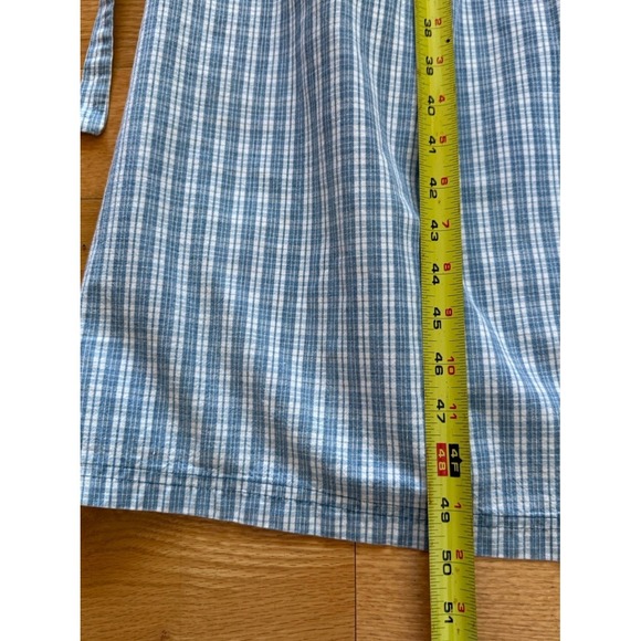 Casual Corner Blue White Plaid Cotton Dress Size 14 Cottagecore - Picture 8 of 11
